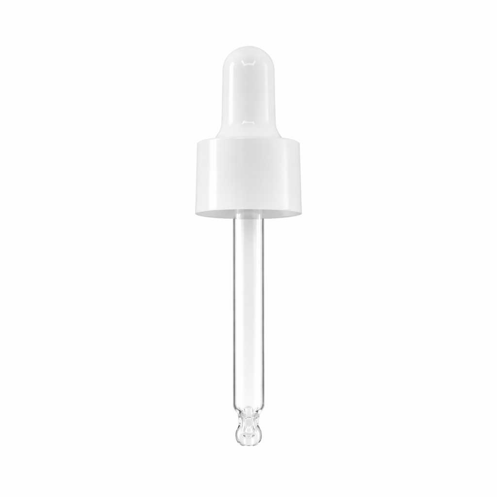 Glänzend weißes Glas-Pipettenaufsatz, 71 mm