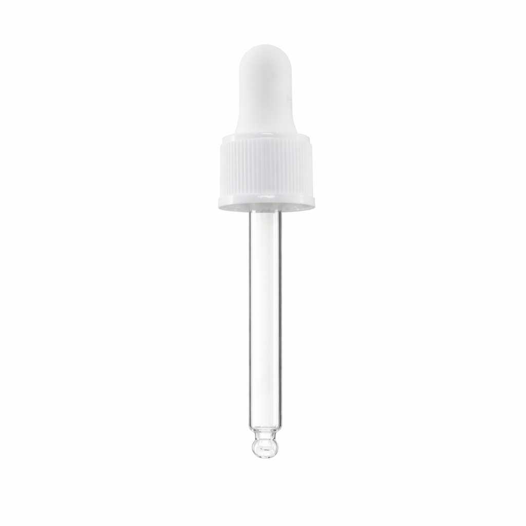 Weiße matte Pipette, 71 mm