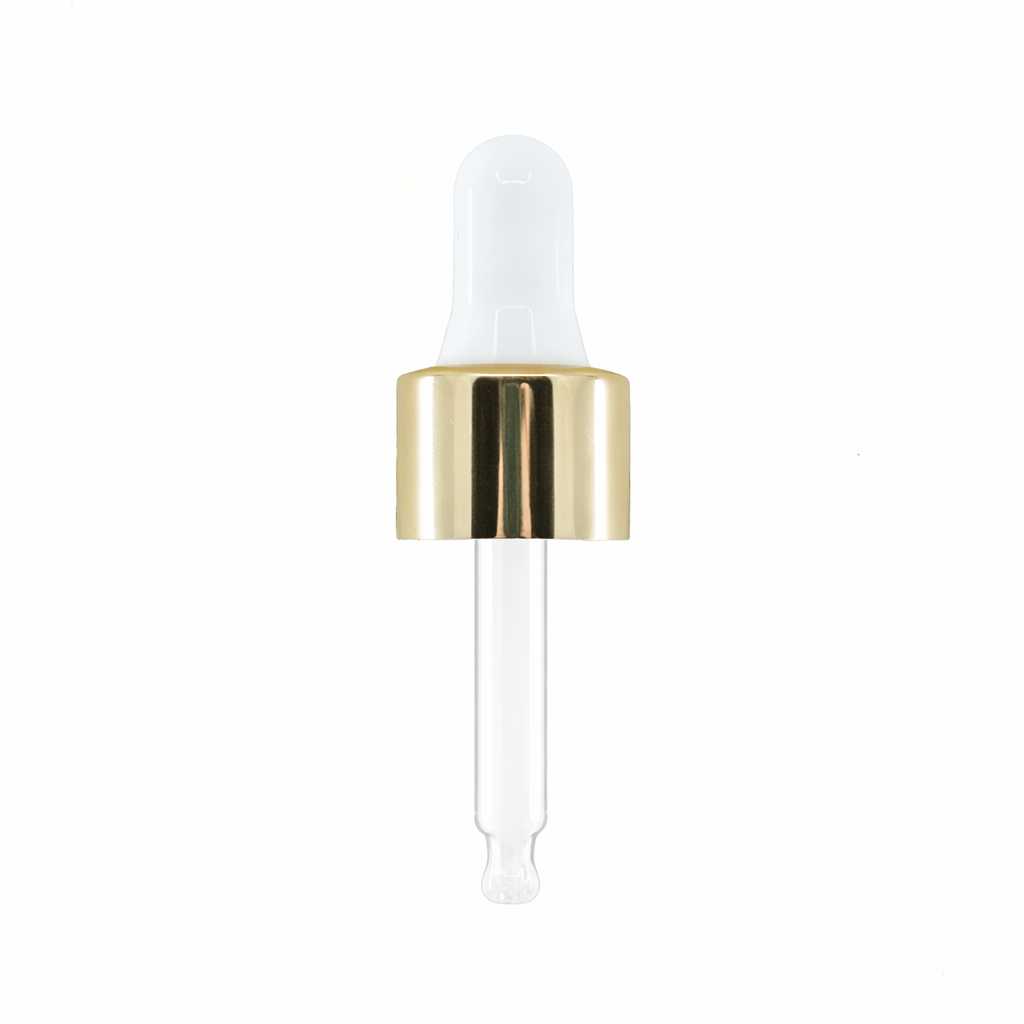 Pipette weiß-gold, 44 mm