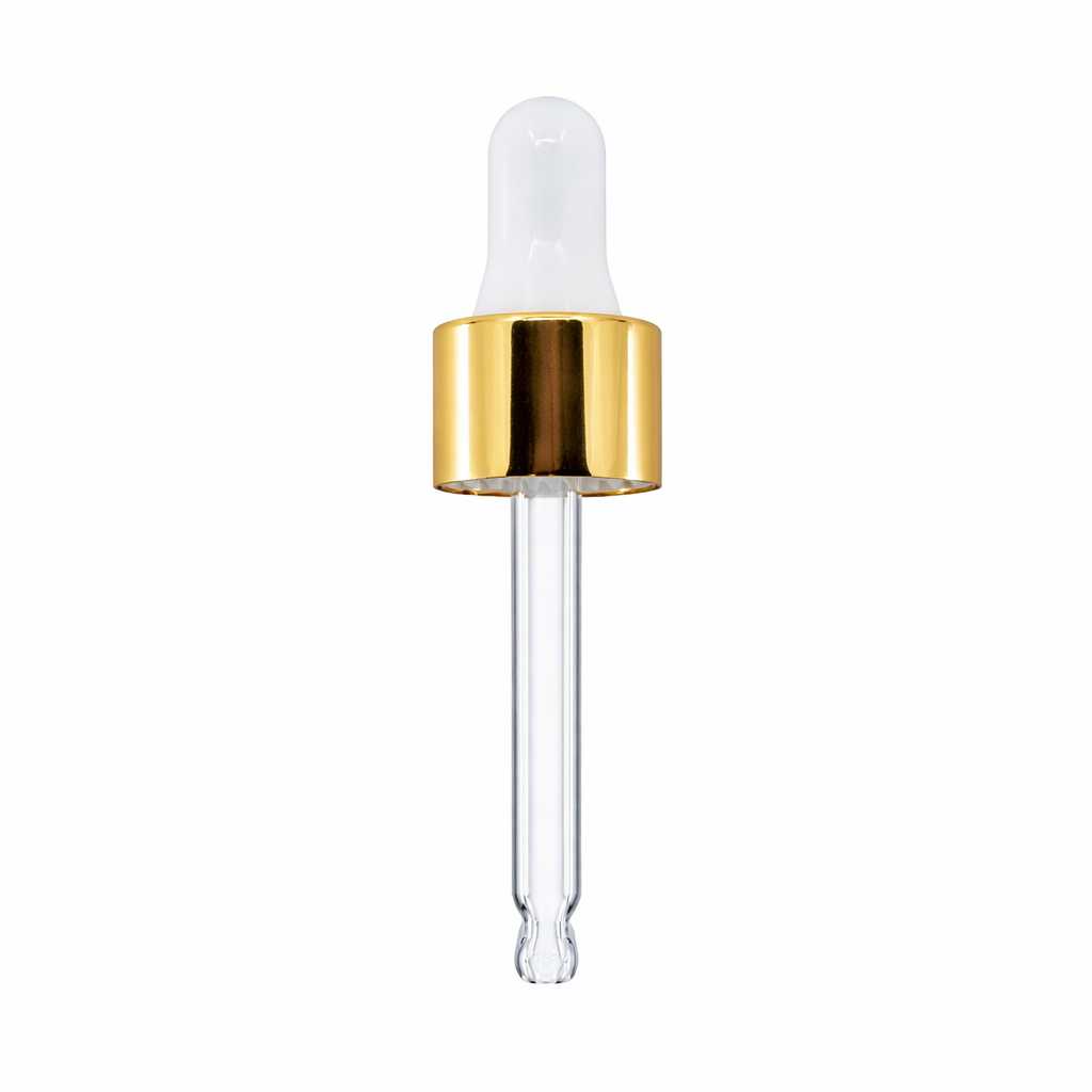 Glaspipette, Weiß-Gold, 56 mm