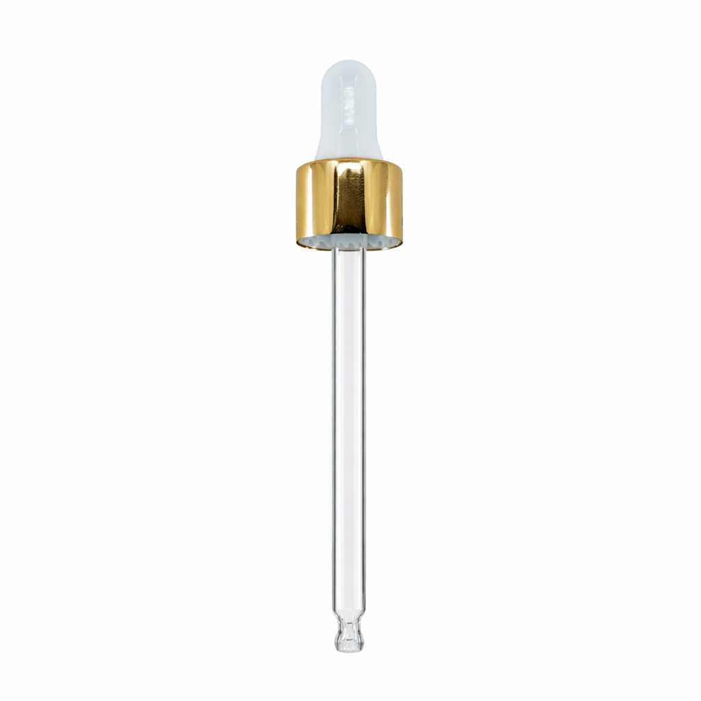 Glaspipette Gold-Weiß 103 mm