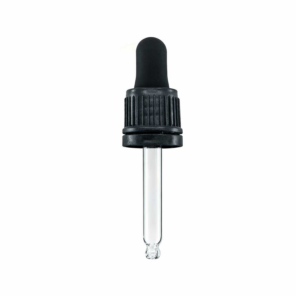 Pipettenverschluss schwarz mit Originalitätssicherung 57 mm