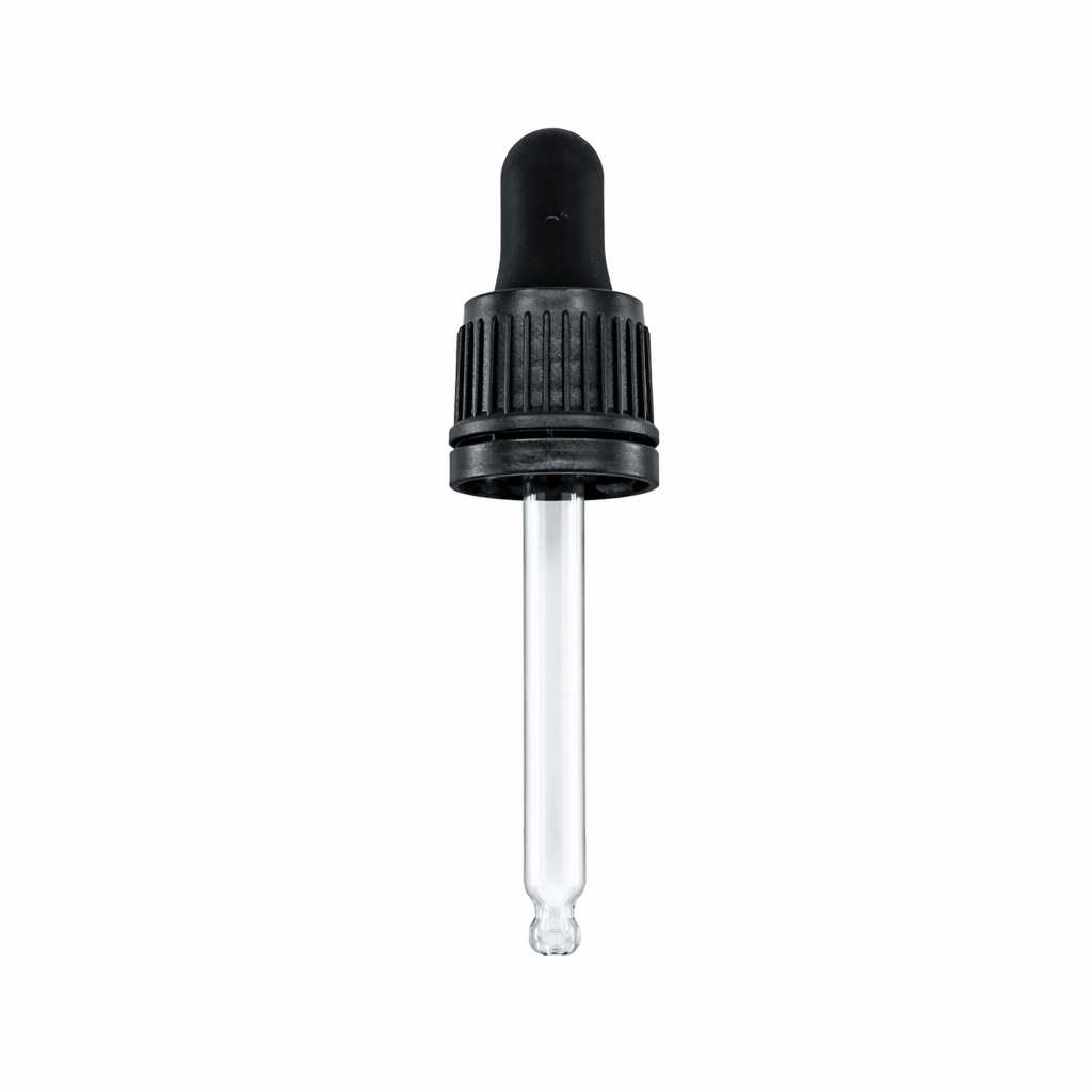 Schwarze Pipette mit Originalitätsring 71 mm