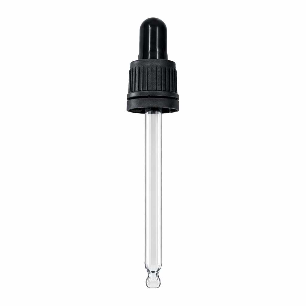 Schwarze Pipette mit Originalitätsring, 103 mm