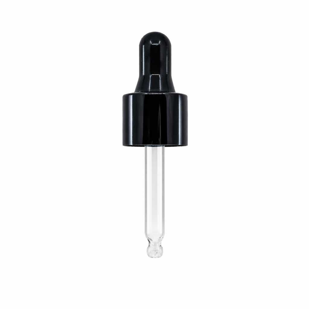 Glaspipette, glänzend schwarz, 53 mm
