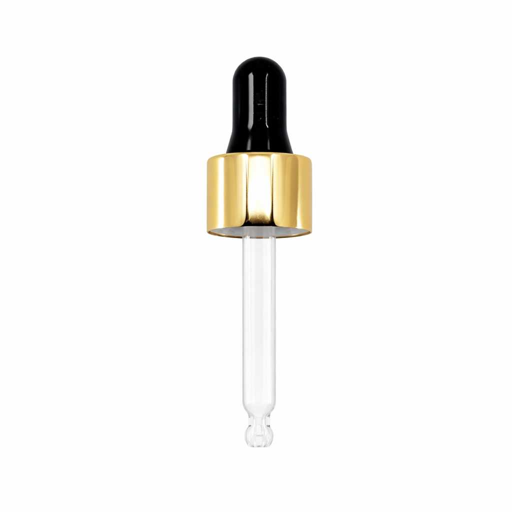 Schwarz-goldene Pipette, 50 mm