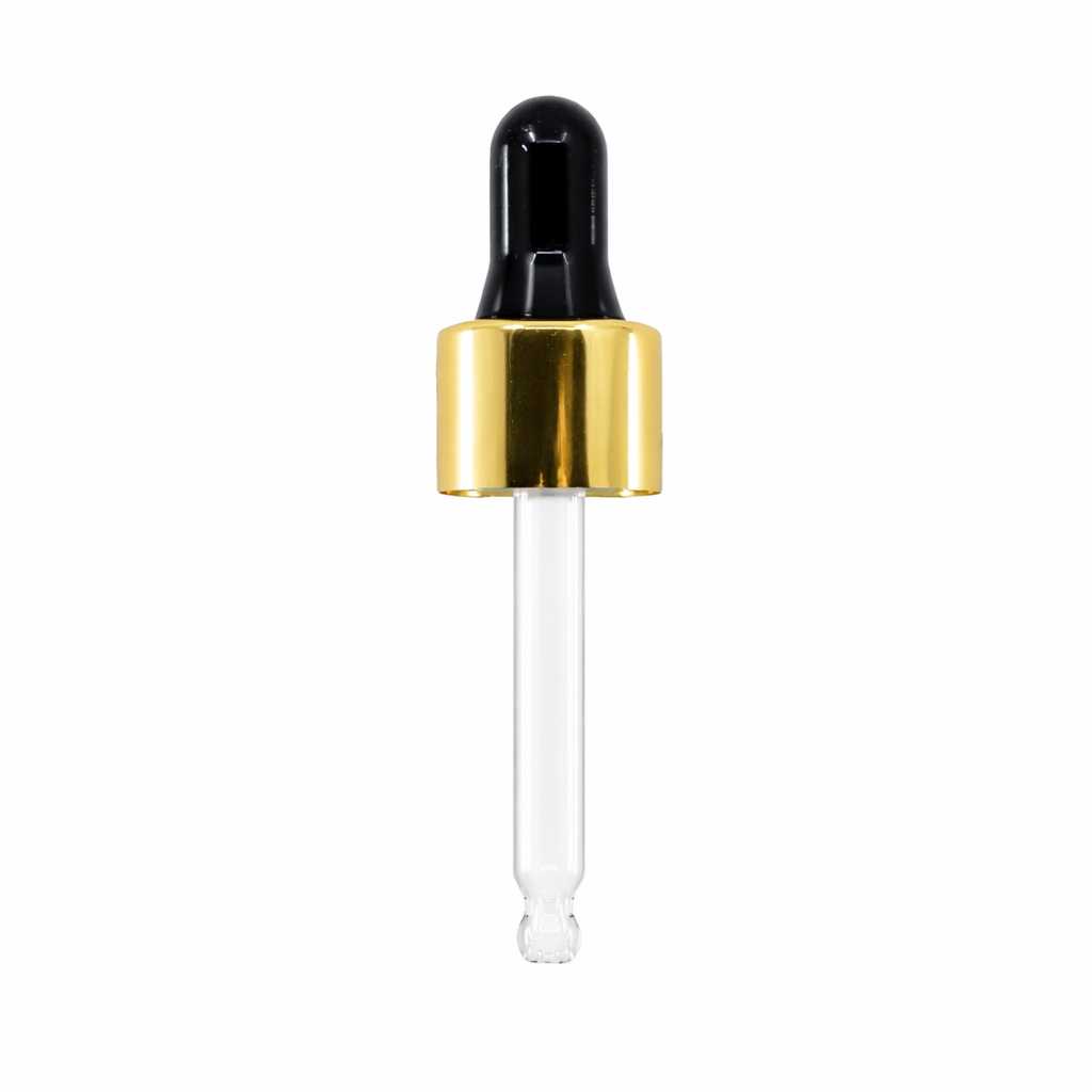 Pipette, schwarz-gold, 53 mm