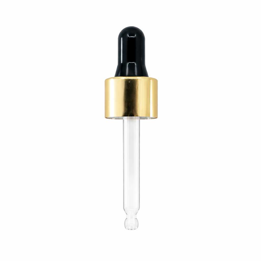Schwarz-goldene Pipette, 56 mm