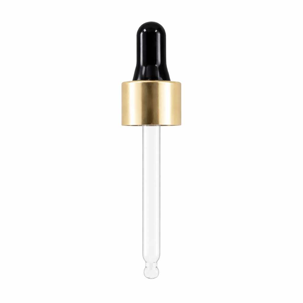 Pipettenverschluss Schwarz-Gold, 71 mm