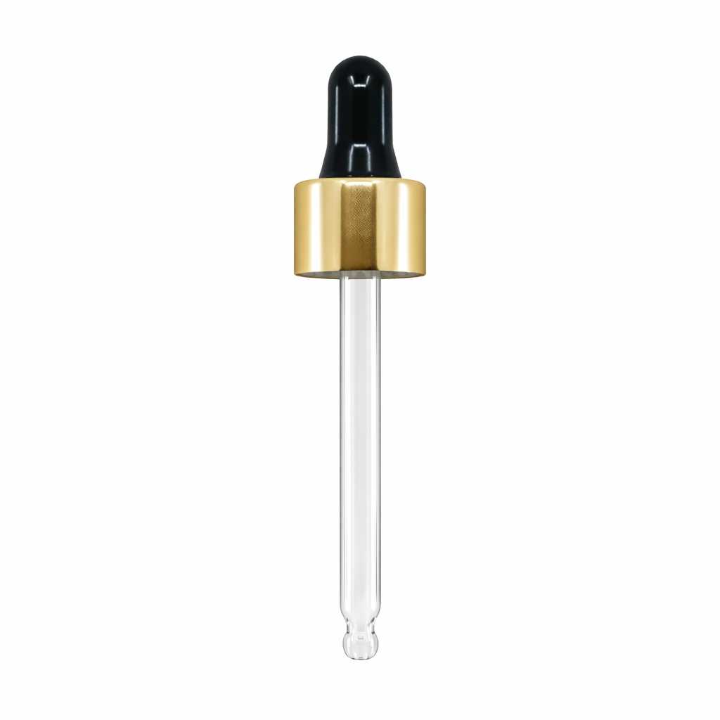 Pipette schwarz-gold, 84 mm