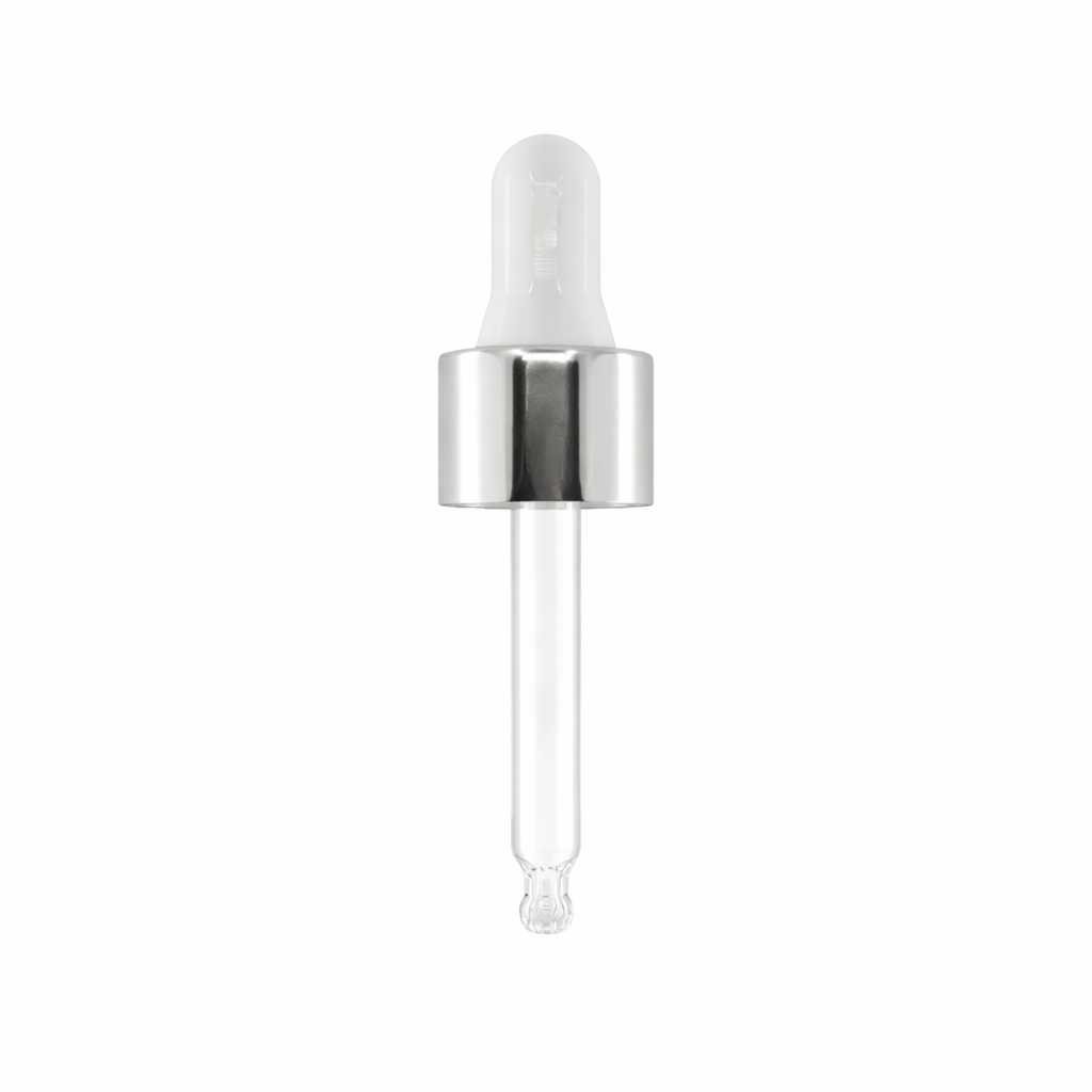 Pipette, glänzend silber, 53 mm