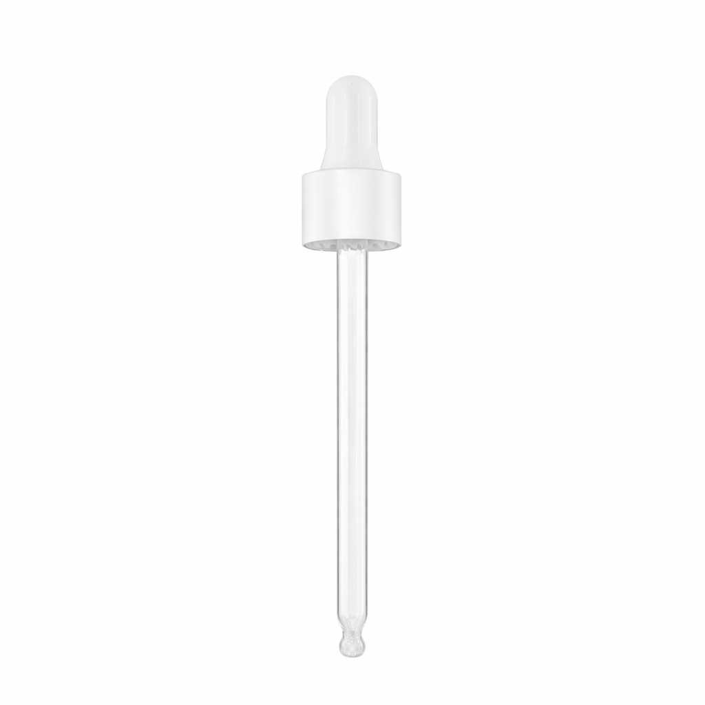Pipette, matt weiß/silber, 103 mm