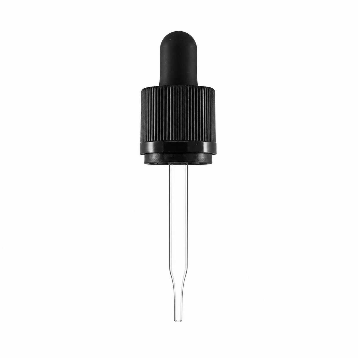 Schwarze Pipette mit Originalitätsring 52 mm, mit Sicherung