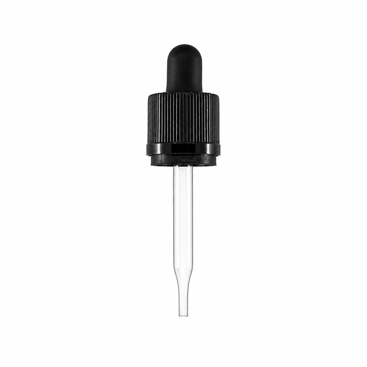 Schwarze Pipette mit Originalitätsring 59 mm