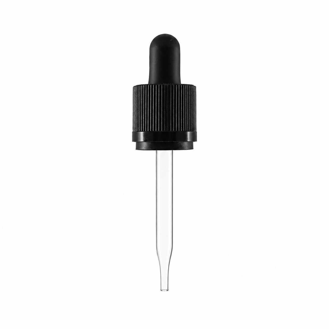 Schwarze Pipette mit Originalitätsring 71 mm, mit Sicherung