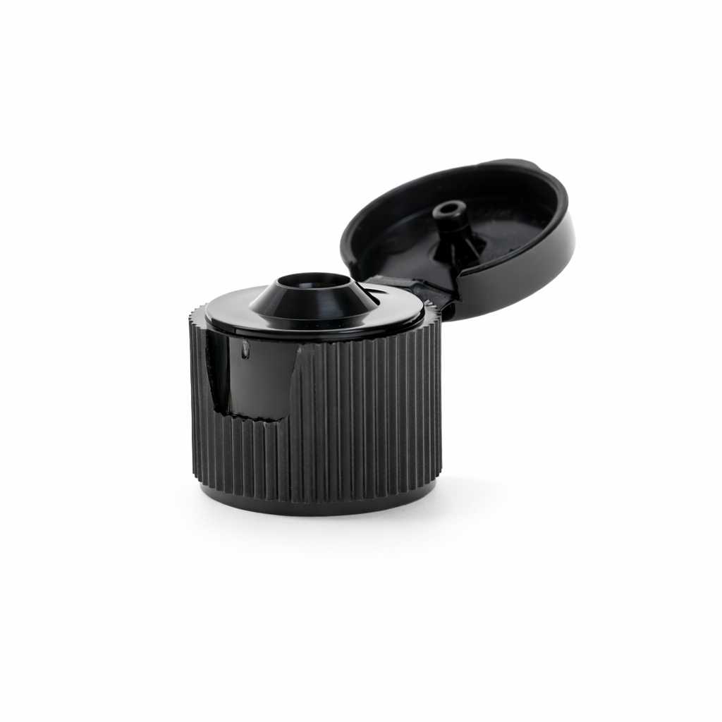 Schwarzer Kunststoff-Flip-Top-Verschluss 18/410