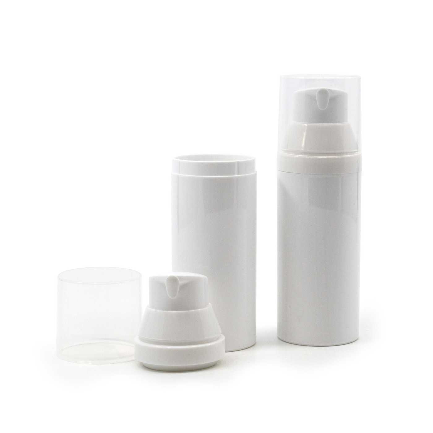 Airless-Kunststofffläschchen, weiß, 50 ml