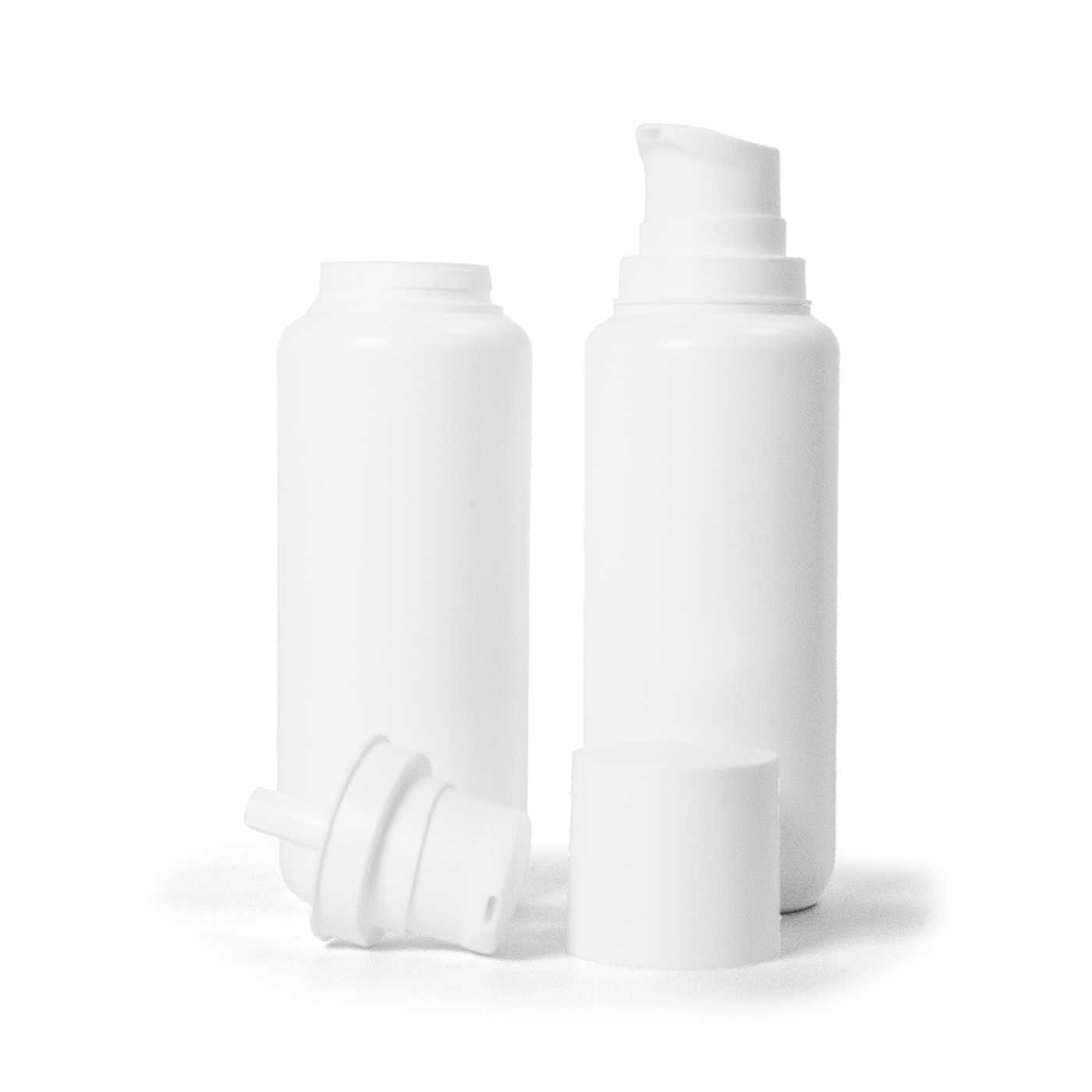 Airless-Kunststoffflasche, weiß, 200 ml