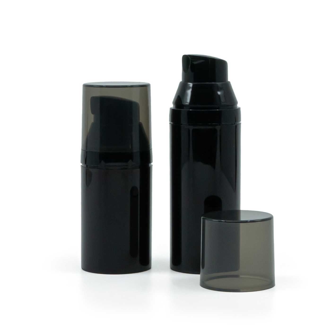 Schwarze Airless-Kunststoffflasche, 50 ml