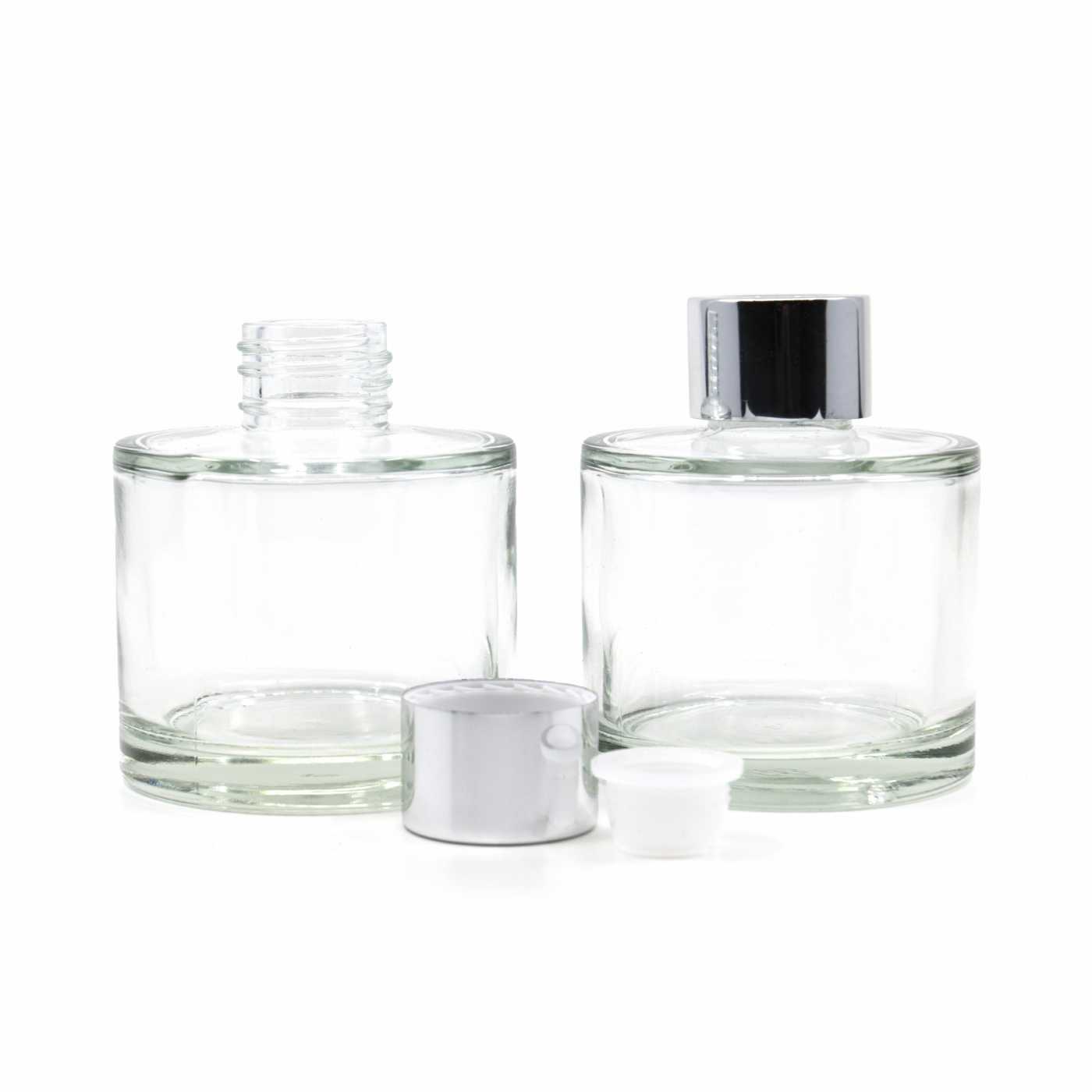 Glasdiffusorflasche, Silberkappe, 100 ml