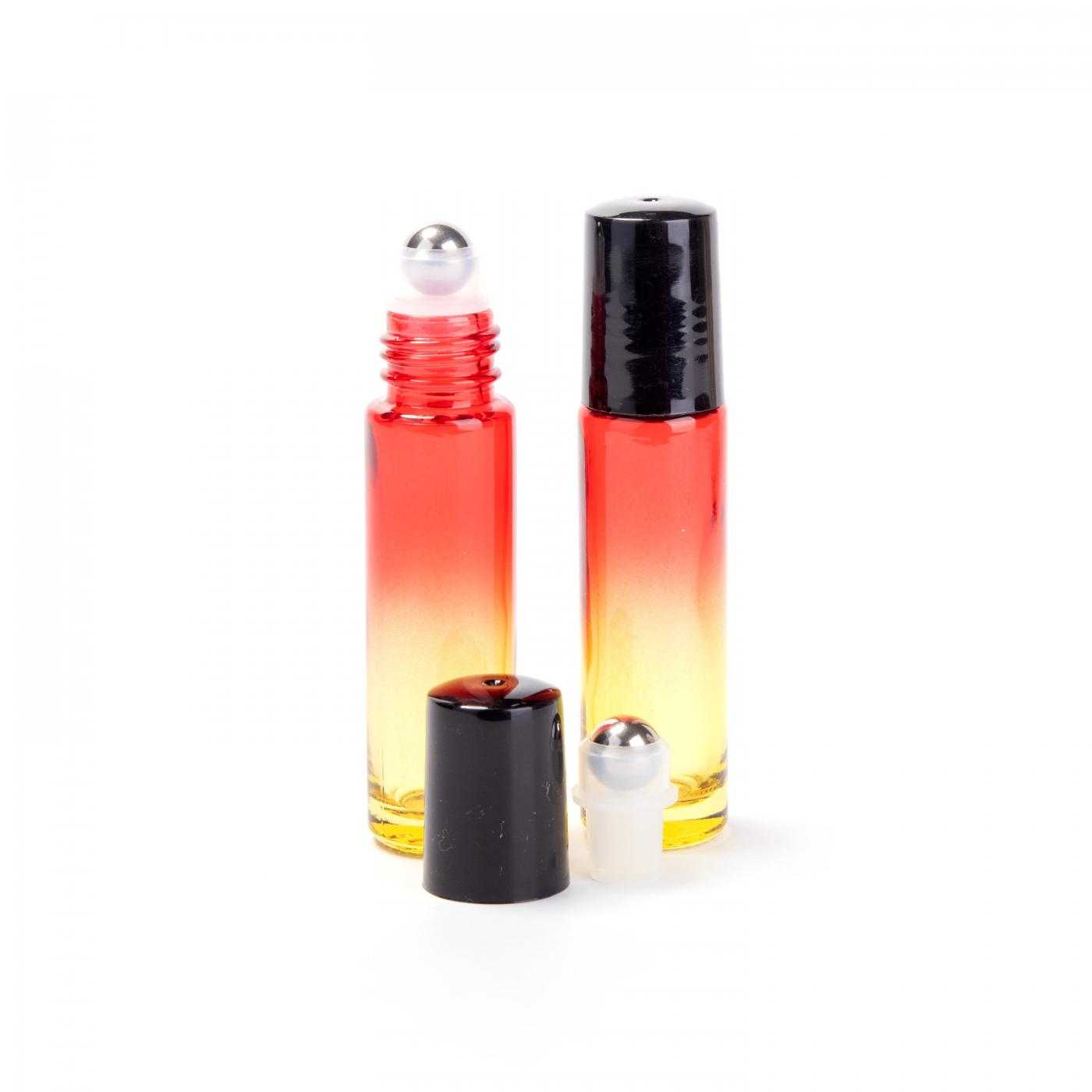 10 ml üveg golyós üveg, piros-sárga