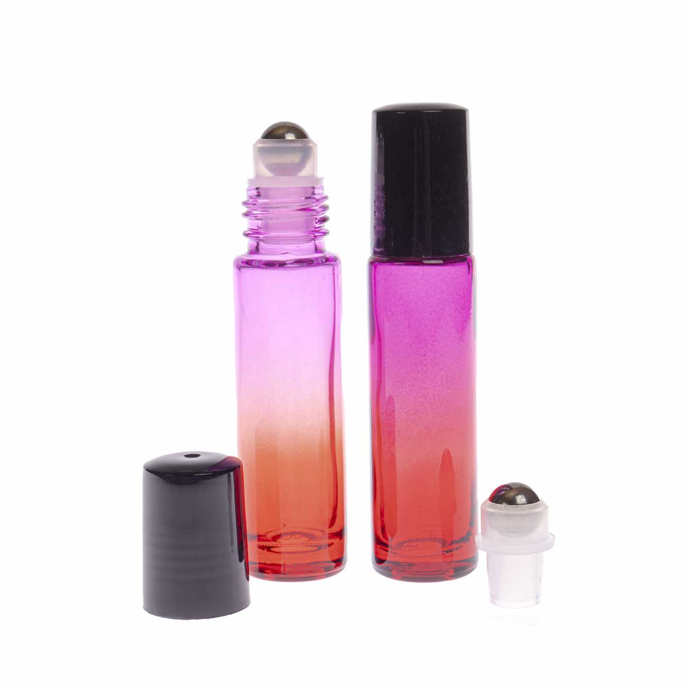 Flacon roll-on en verre, violet-rouge, 10 ml