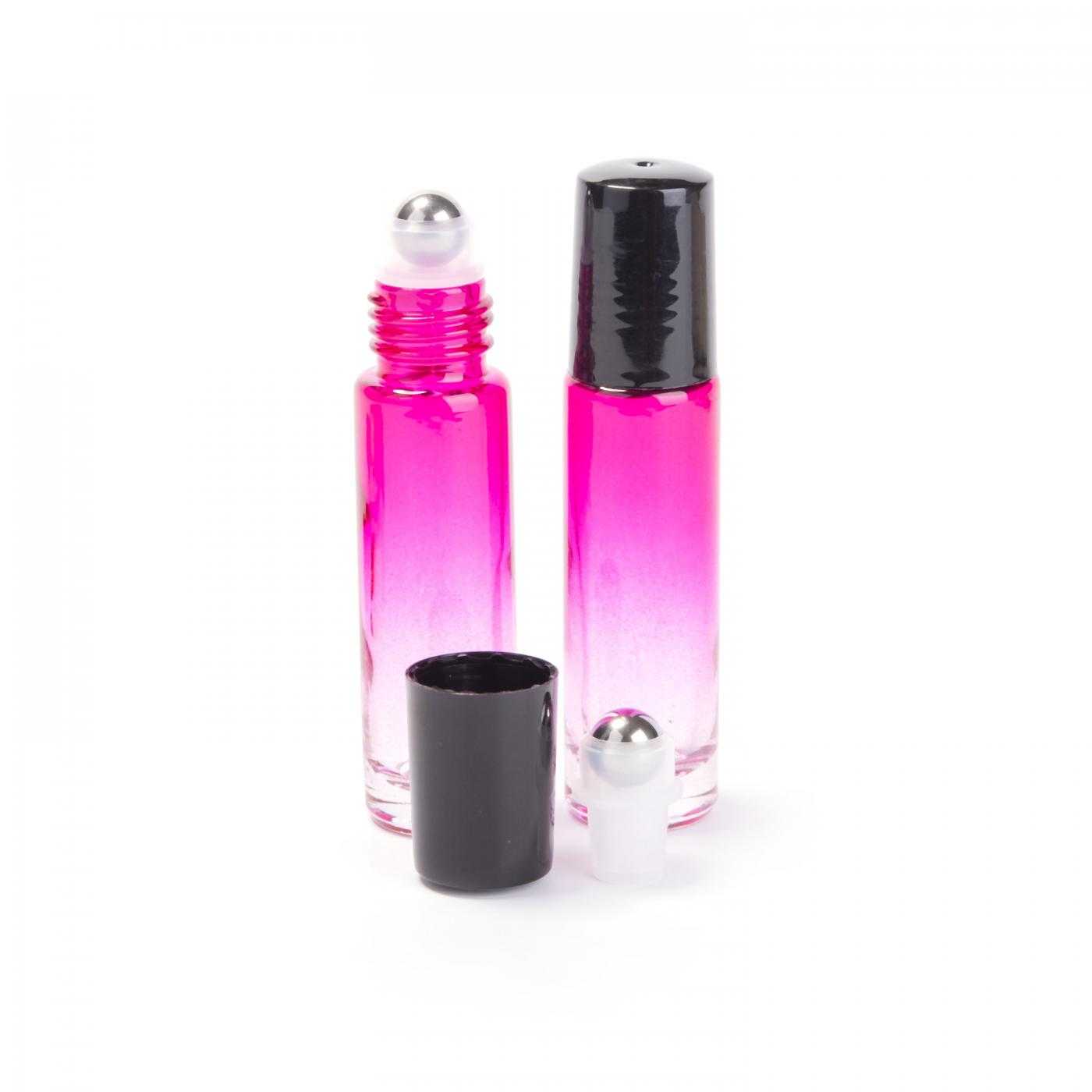 Flacon roll-on en verre 10 ml, rose