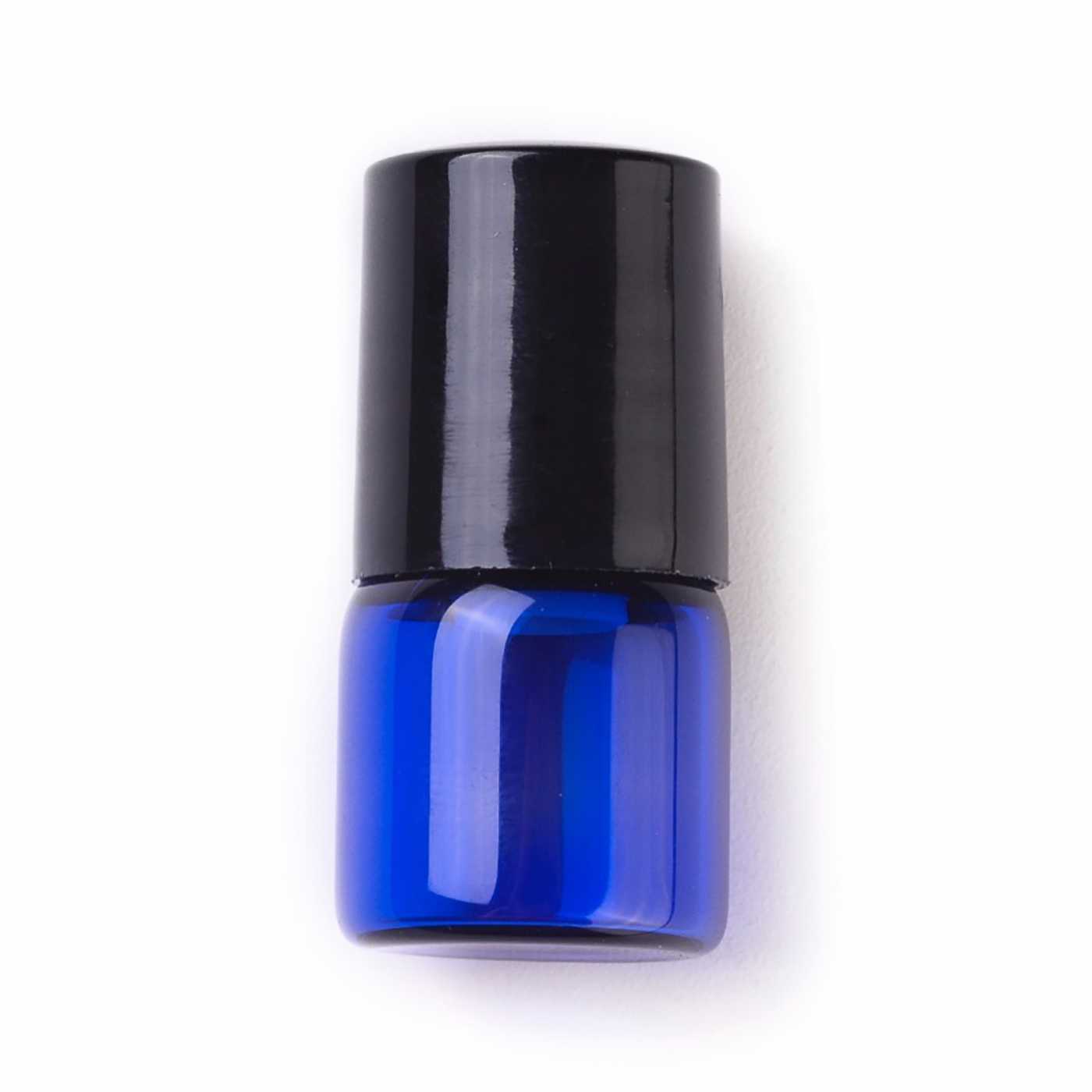 Üveg golyós roll-on palack, kék, 1 ml