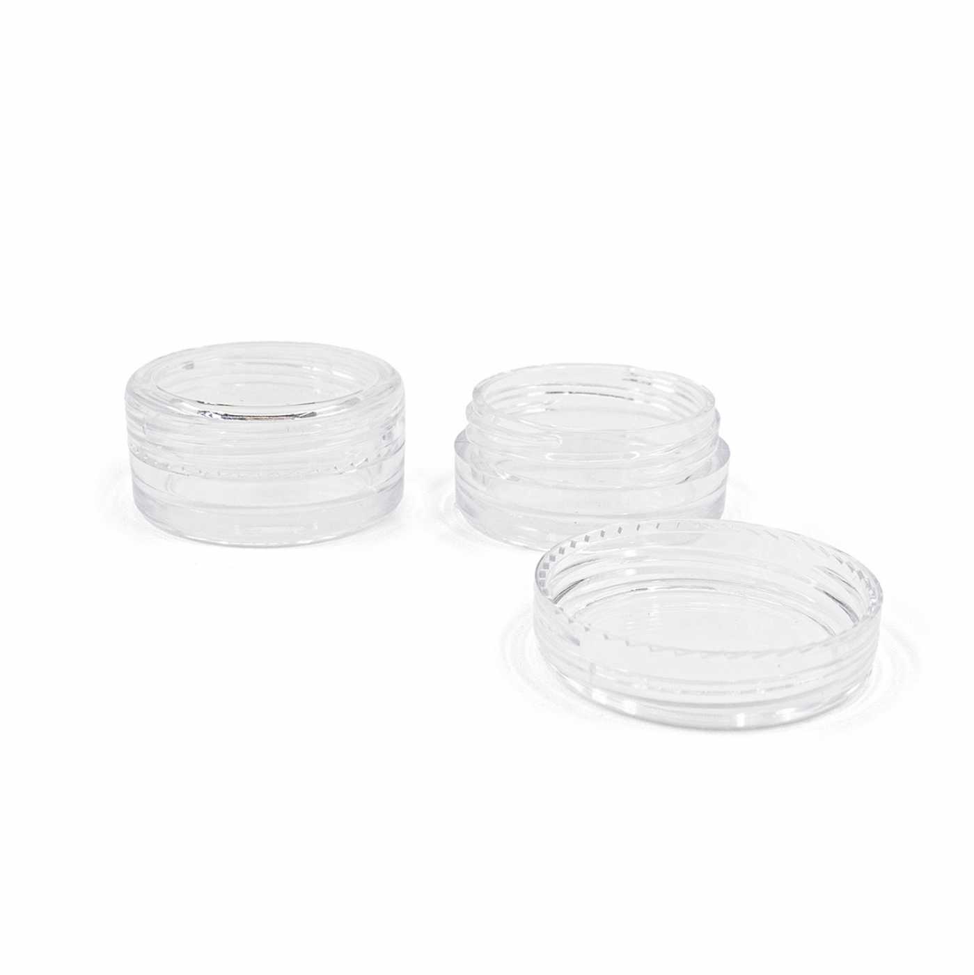 Kunststoffdose, rund, transparent, 20 ml, 3,9 x 5 cm